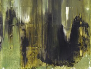 Dark Green Abstract Flow by Maira Ribena