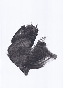 Dynamic Black Abstract by Maira Ribena