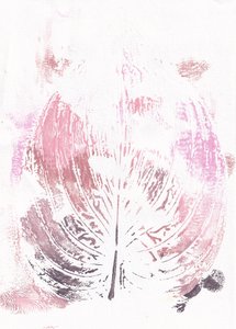 Pink Botanical Leaf by Maira Ribena