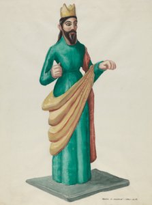 Archangel Bulto, c. 1937 by Majel G. Claflin