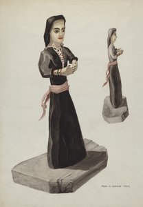 Bulto, Santa Rita, c. 1937 by Majel G. Claflin