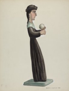 Carved and Painted Santo - Santa Rita by Majel G. Claflin