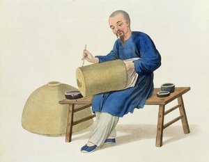 A Lantern Painter, Plate 20 from The Costume of China by Major George Henry Mason