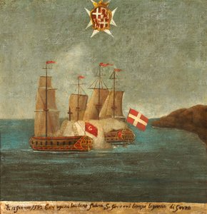 Naval Battle, 1582, Gozo by Maltese School