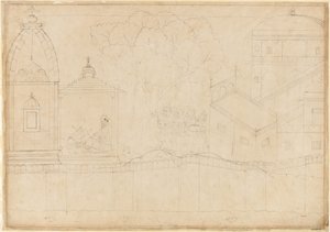 Indrajit Makes Offerings: Folio from the Siege of Lanka Series by Manaku