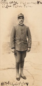 Postcard with Corporal of the 50th Regiment. Infantry, student officer complement by Mangini Mangini