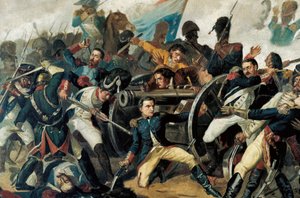 Spanish War of Independence (1808-1814) the population revolts against the French occupation (detail) by Manuel (after) Castellano