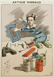 Caricature of Arthur Rimbaud from 
