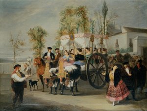 A Procession by Manuel Cabral y Aguado Bejarano