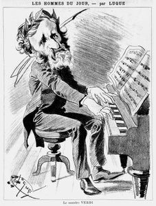 Cartoon of Verdi - by Luque