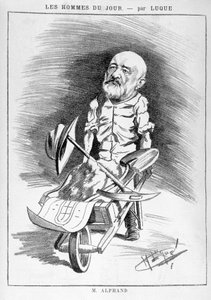 Transformations of Paris under the Second Empire, Haussmann Paris: Humoristic drawing depicting Jean Charles Adolphe Alphand, engineer. He participated in the renovation of Paris led by Baron Haussmann