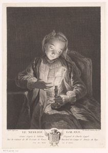 Girl Reading a Letter by Candlelight