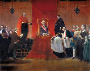 Charles III Taking Possession of the Canonry of Barcelona in 1759 (detail) by Manuel Tramulles