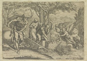 Romulus and Remus Found by Faustulus and the She-Wolf
