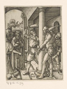Flagellation of Christ (Passion of Christ series) by Marcantonio Raimondi