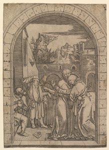 Joachim Embracing Saint Anne Under the Golden Gate in Jerusalem, after Dürer