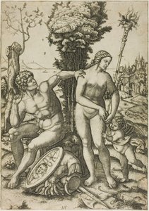 Mars, Venus, and Cupid by Marcantonio Raimondi