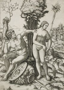 Mars, Venus and Cupid by Marcantonio Raimondi