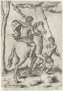 Roman Generals Scipio Africanus Major on Horseback and Scipio Africanus Minor