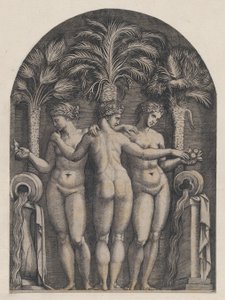 Speculum Romanae Magnificentiae: The Three Graces by Marcantonio Raimondi