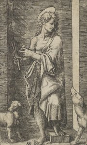 St Lazarus Flanked by Two Dogs, from the Series 
