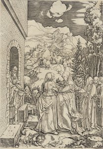 The Visitation by Marcantonio Raimondi