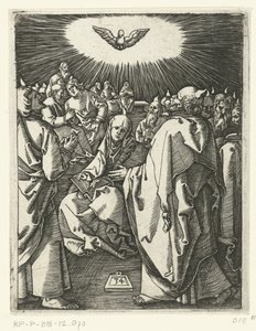 Outpouring of the Holy Spirit (Passion of Christ) by Marcantonio Raimondi