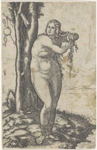 Venus Standing on the Shore and Wringing Water from Her Hair by Marcantonio Raimondi