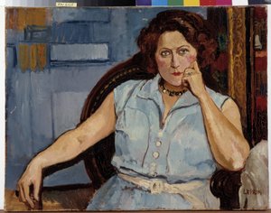 Portrait of Seated Woman by Marcel Leprin