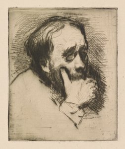 Three-Quarter Portrait of Edgar Degas by Marcellin Desboutin