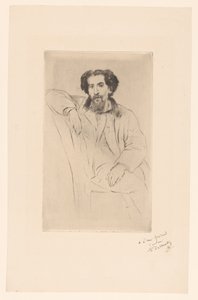 Portrait of Henri Charles Guérard by Marcellin Gilbert Desboutin (signed by artist)