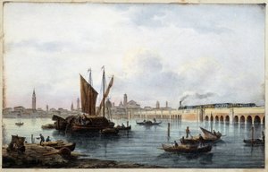 The Bridge over the lagoon in the 