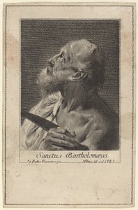 Saint Bartholomew by Marco Alvise Pitteri after Giovanni Battista Piazzetta