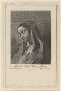 Trinitatis Delicia Virgo Maria by Marco Alvise Pitteri after Giovanni Battista Piazzetta