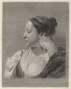 Young Woman in Profile by Marco Alvise Pitteri after Giovanni Battista Piazzetta