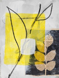 Collage with Calla and Leaves by Marco Campedelli