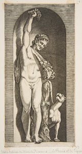 A Faun Standing in a Niche Holding Aloft a Bunch of Grapes with His Right Hand, ca. 1515-27