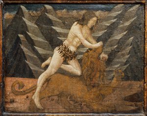 Cassone with Battle Scene and Scenes from the Labors of Hercules, Florence, Italy by Marco del Buono Giamberti