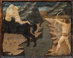 Cassone with Battle Scene and Scenes from the Labors of Hercules, Florence, Italy by Marco del Buono Giamberti
