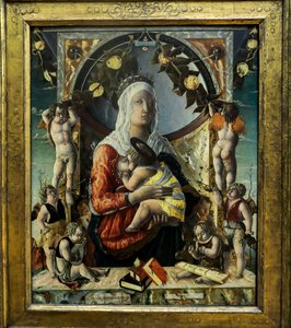The Virgin and Child with Eight Angels by Marco di Antonio di (1433 1478) Ruggero