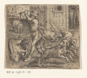 Fable of the Farmer and His Dogs by Marcus Gheeraerts (I)