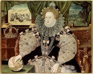 Portrait of Queen Elizabeth I of England, known as the Armada portrait, c.1588 by Marcus Gheeraerts