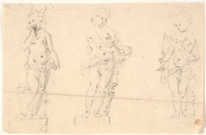 Study Sheet with Three Putti by Marcus Tuscher