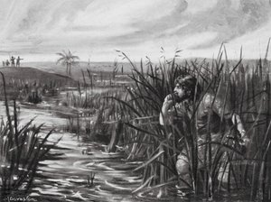 A Chaldean Spy Noting the Approach of the Assyrian Vanguard by Margaret (after) Dovaston