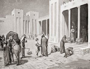 A Syro-Hittite Prince Interviewing a Group of His Semitic Subjects in the Bit-hilani, from Hutchinson