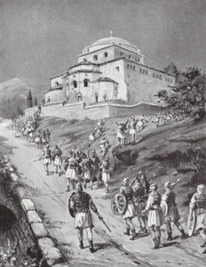 Byzantine Troops Fleeing Before the Normans by Margaret (after) Dovaston