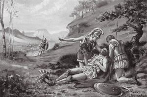 The Death of Epameinondas, BC 362 by Margaret (after) Dovaston