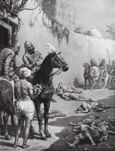 The End of the Buddhist Monks, AD 1193 by Margaret (after) Dovaston