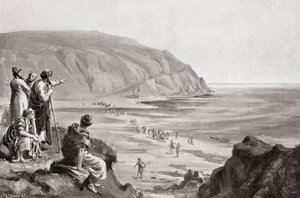 The Arrival of the Phoenicians on the Eastern Shores of the Mediterranean, circa 1500 BC, from Hutchinson