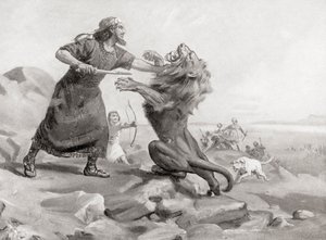 Tiglath-Pileser Slaying a Lion, from Hutchinson
